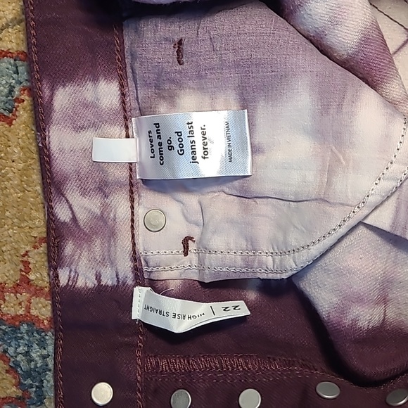 NWT PACSUN HIGH RISE STRAIGHT TIE DYE JEANS - Picture 9 of 10